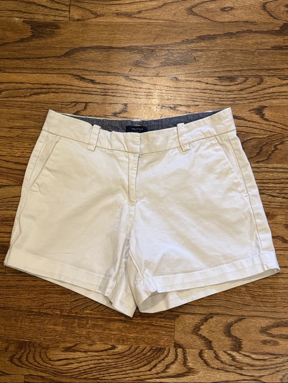 Nautica Women's White Dressy Chino Shorts Size 2 Summer Classic